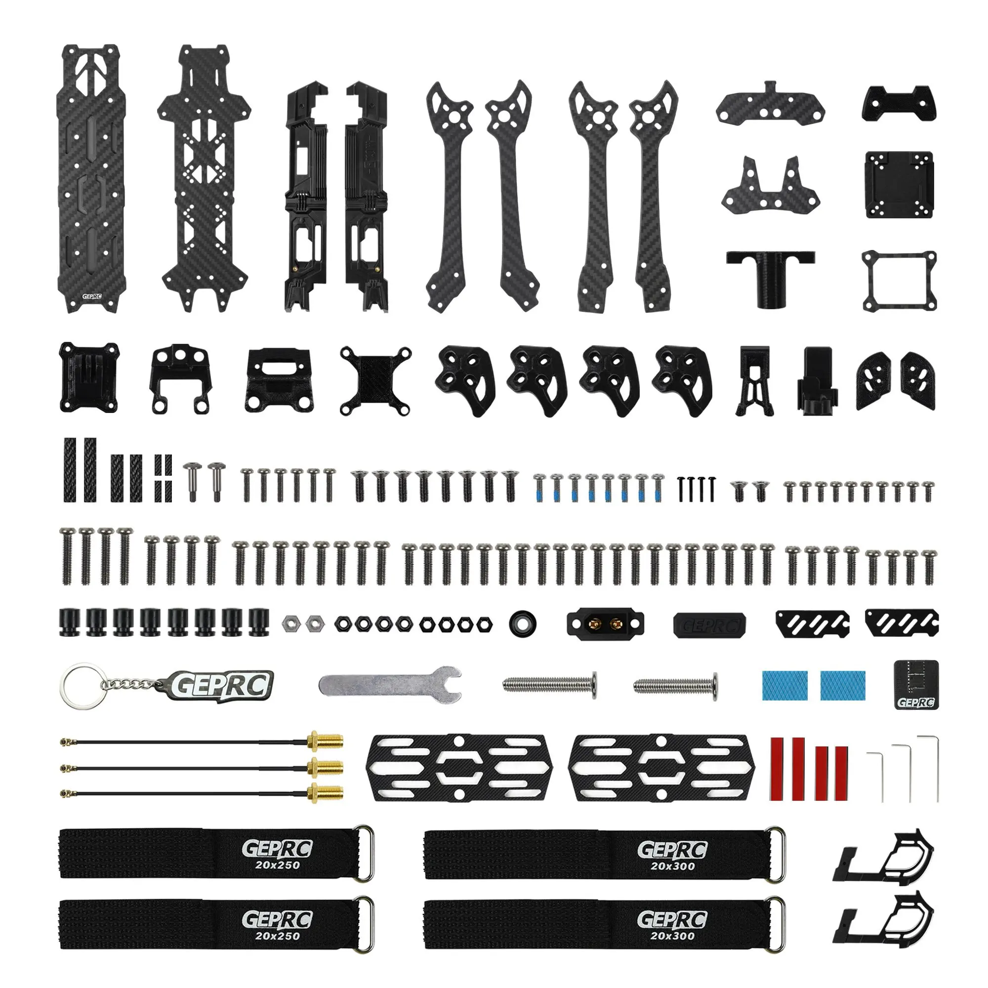 Accesorios para drones GEPRC MOZ7 FPV, piezas de marco de GEP-MOZ7 adecuadas, cubierta de montaje de cámara de placa inferior/superior, soporte XT60