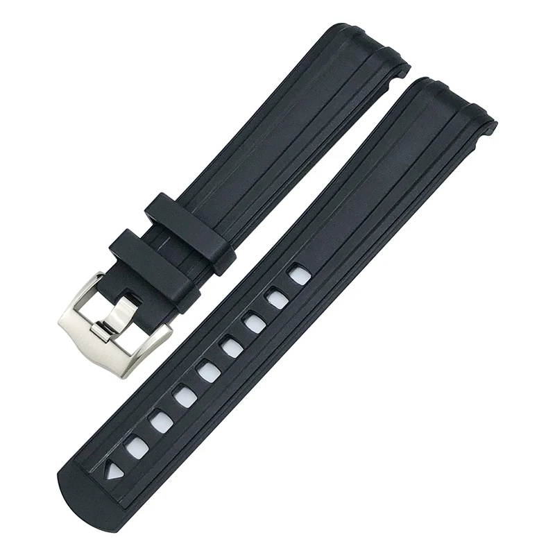 20mm 21mm 19mm Fluorous Rubber Silicone Watchband for Omega Moon Watch New Seamaster DIVER 300 Speedmaster Watch Strap Bracelet