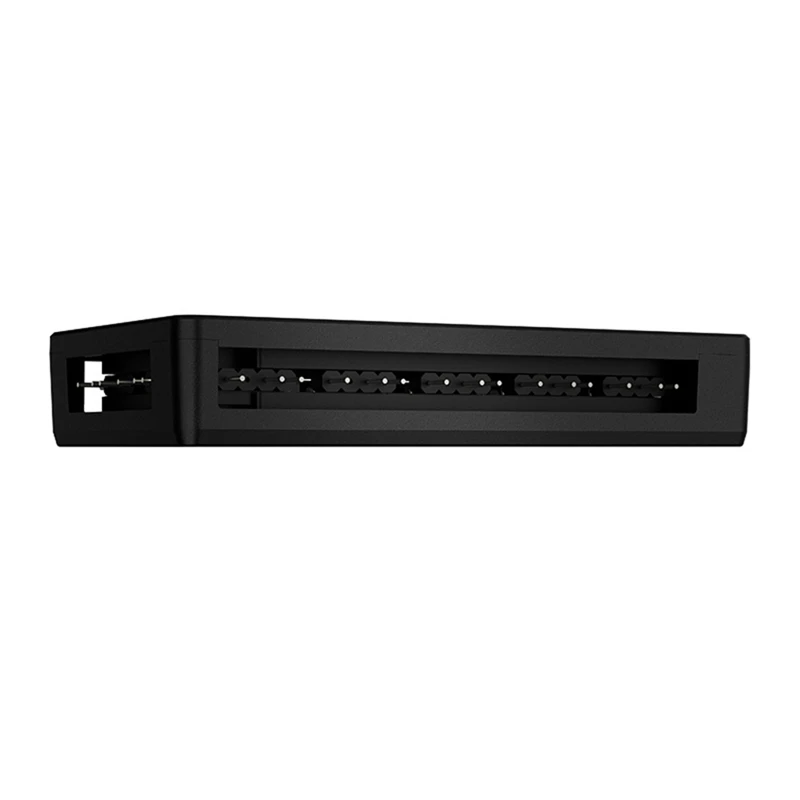 Deepcool SC700 A-RGB Hub de ventilador, concentrador de ventilador ARGB de 12 puertos 5V 3 pines, diseño de plano posterior magnético, adecuado para 5V 3 pines, alimentado por SATA