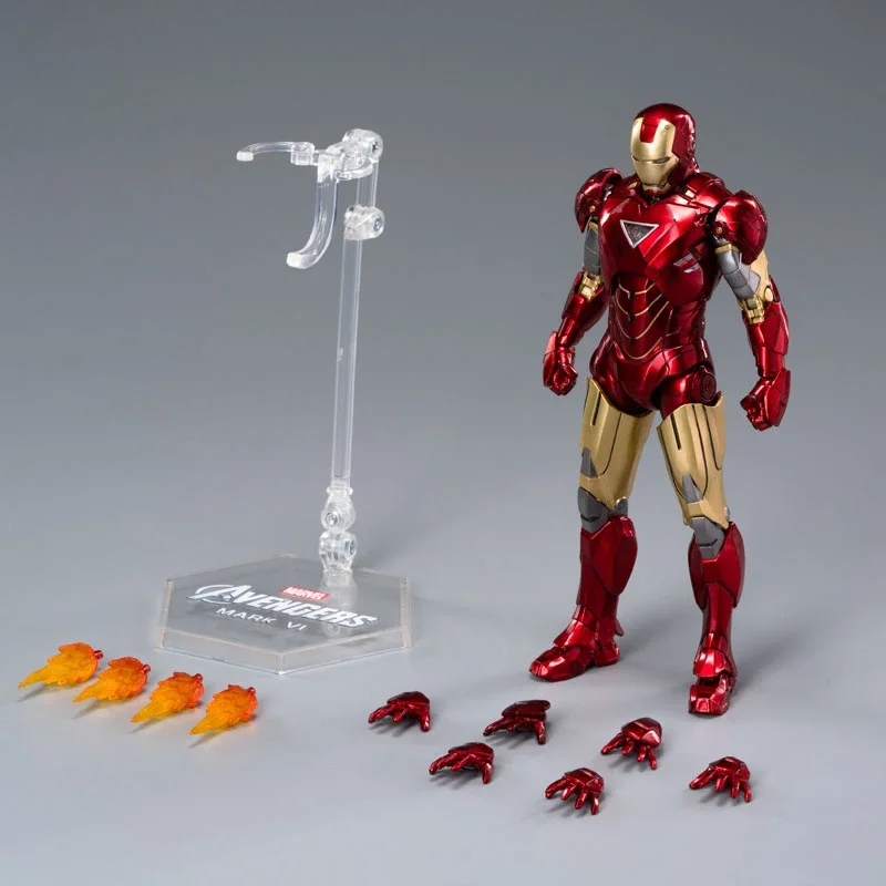 ZD Toys Iron Man MK6 Model 7inches Action Figures Tony Stark Iron Man 1/10 Avengers Genuinely Collect Model Ornaments Boy Gifts