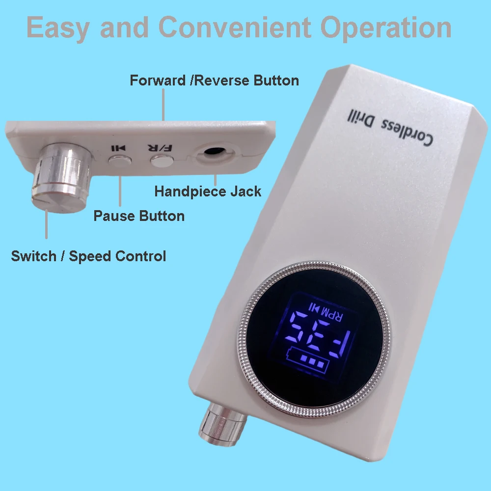 35000 دورة في الدقيقة آلة حفر الأظافر قابلة للشحن 4000 مللي أمبير مجموعة حفر مانيكير لجل طلاء الأظافر ساندر مسمار أداة صالون المنزل #5