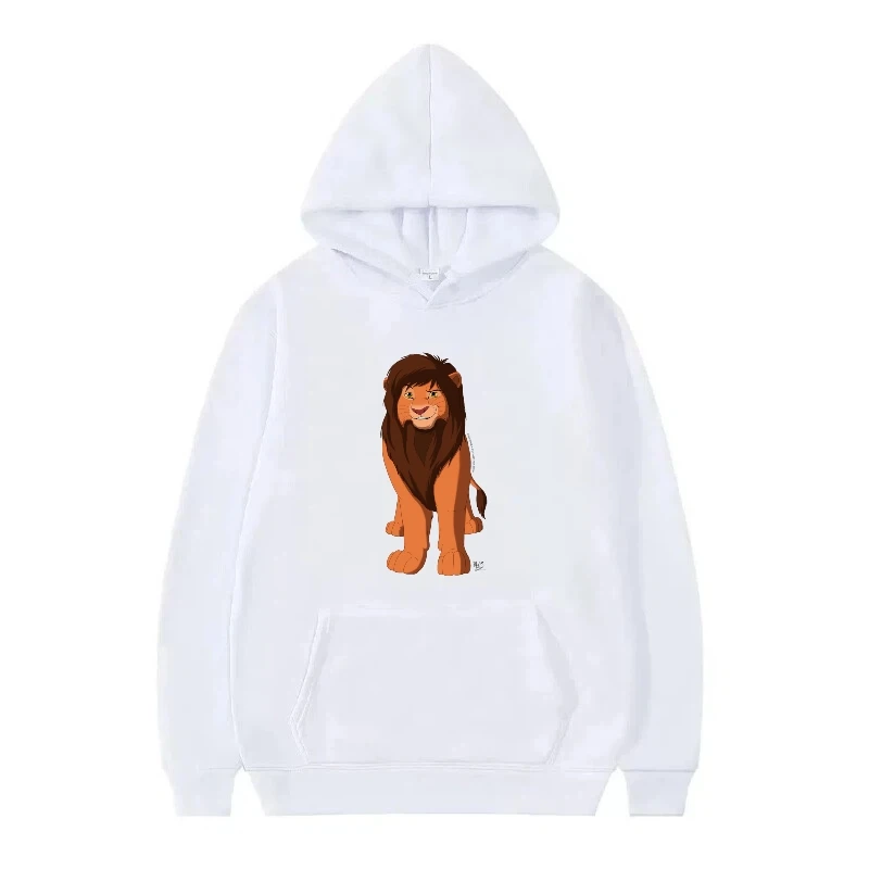 ديزني الأسد الملك نمط امرأة أزياء سوداء الشتاء الرياضة فضفاضة قمم الملابس البلوفرات السيدات رخيصة هوديس الرجال بلوزات