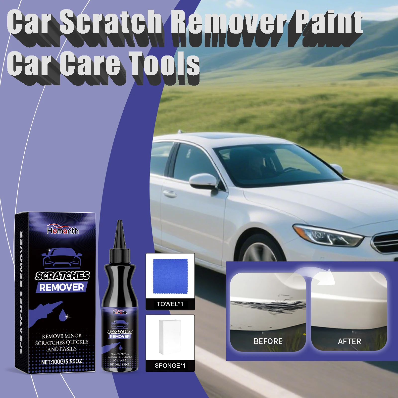 

Набор агентов для удаления царапин на автомобиле, инструмент для ремонта царапин на краске, паста для полировки кузова автомобиля, уход за автомобилем, обслуживание