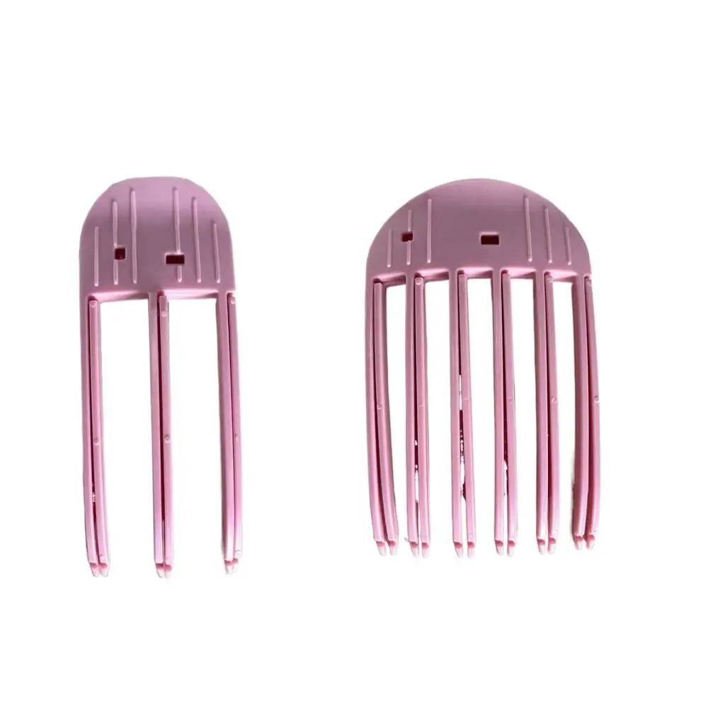 

2pcs/set No Heat Hair Roots Hair Roller Styling Diy Tools Fluffiness Curly Hair Styling Clip 3/ 6 Teeth Comb Curling Fixed Shape