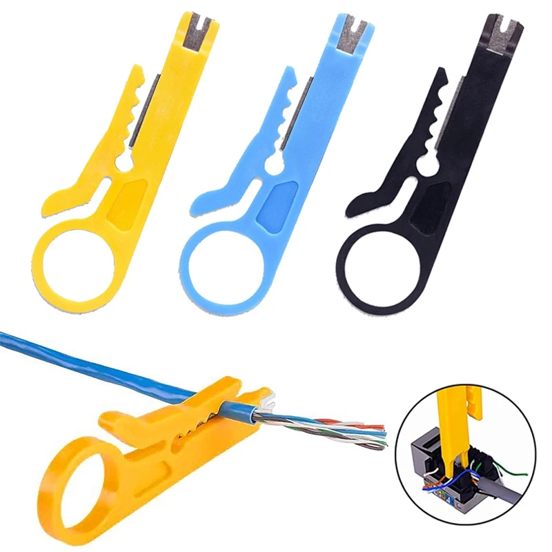 3Pcs Portable Wire Stripper Wire Strippers Wire Bonder, Wire Bonder With Small Yellow Knife