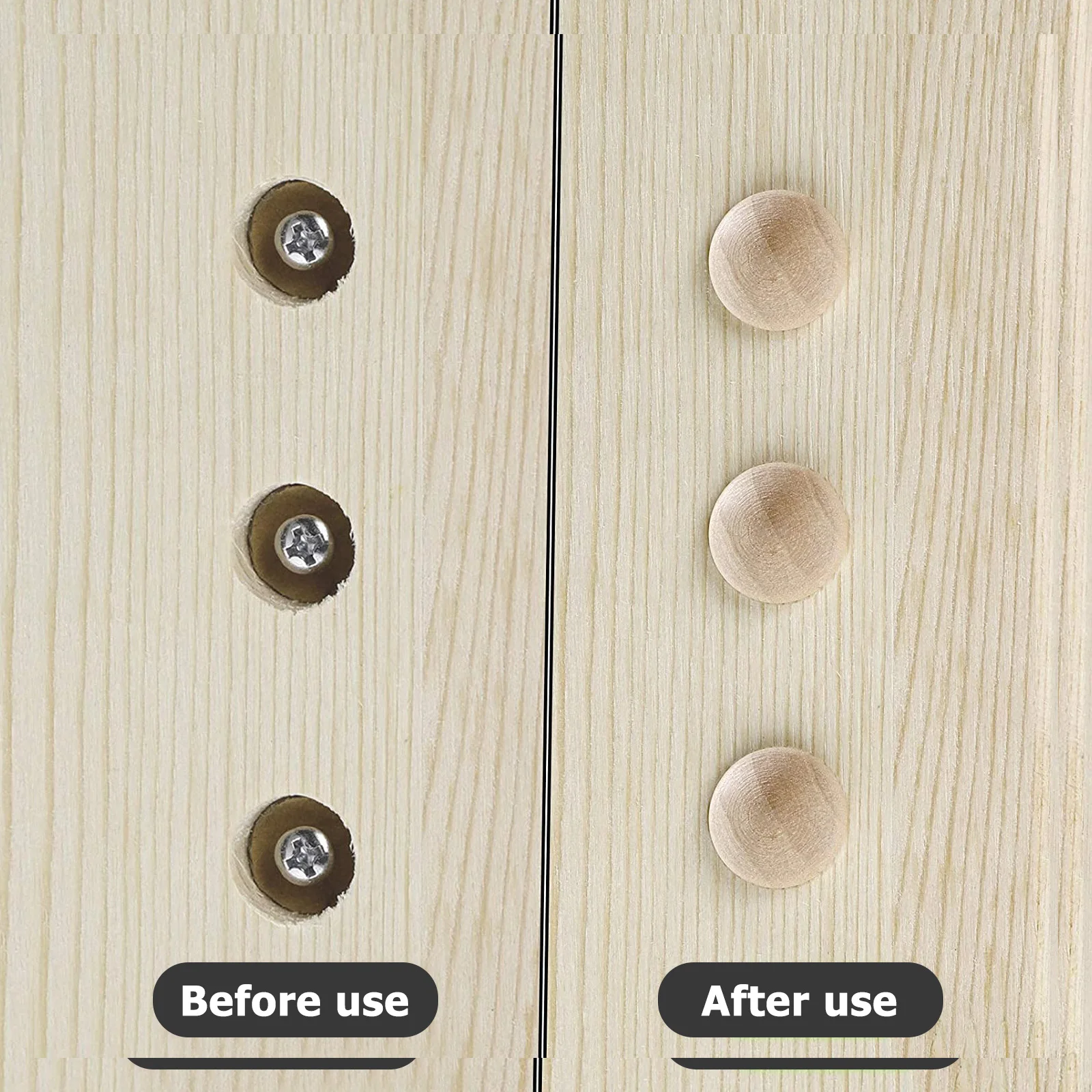 50 шт., цветные деревянные крышки для отверстий, декоративные заглушки для мебели, быстрая установка, высококачественные деревянные колпачки для отверстий для полки домашнего офиса