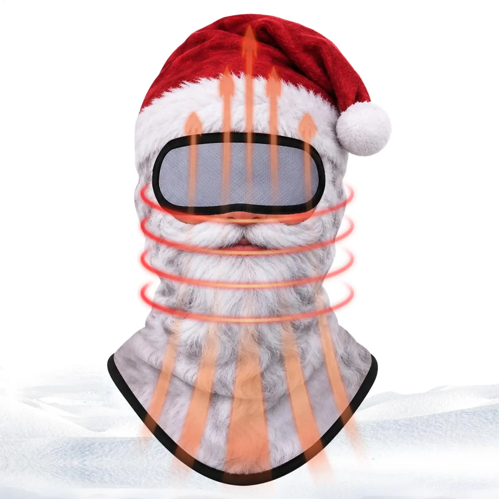 Ski Masque Christmas Theme Windproof Thermal Neck Warmer Hood Winter Masque Men For Snowboarding Sports Holiday Parties Men