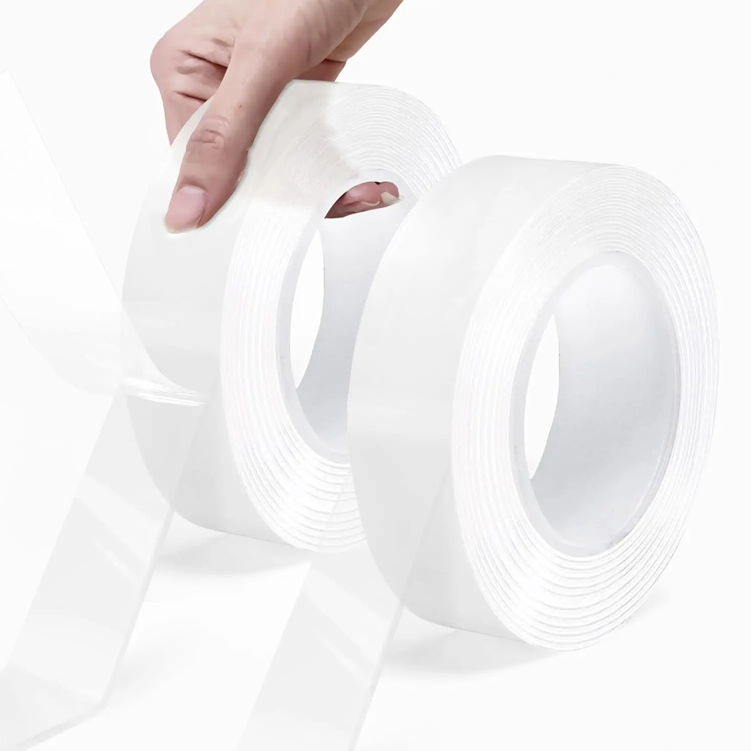 Nano Double Sided Tape, Heavy Duty Mounting Tape, 2 Rolls 20ft Total, Clear for Walls