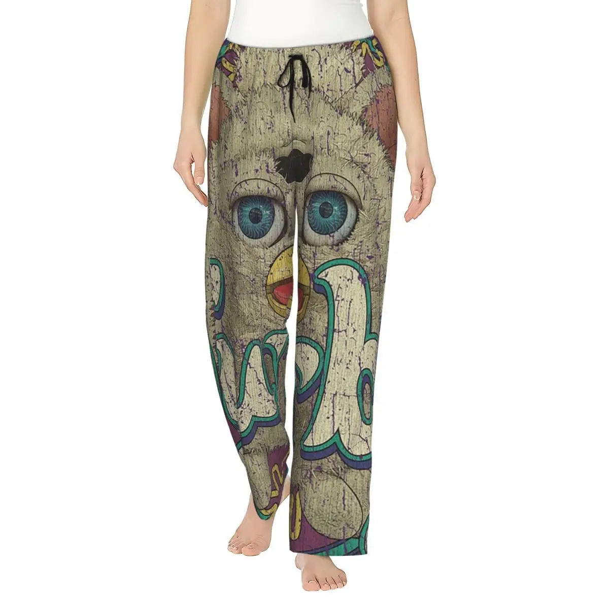 

Custom Snowball Furby 1998 Women Pajama Pants Lounge Sleep Sleepwear Bottoms with Pockets