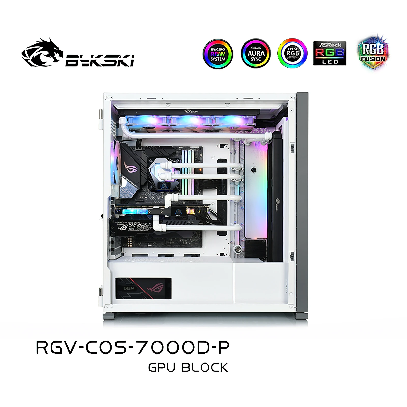 Bykski Distro Plate Water Cooling Kit for CORSAIR 7000D Chassis Case CPU GPU RGV-COS-7000D-P