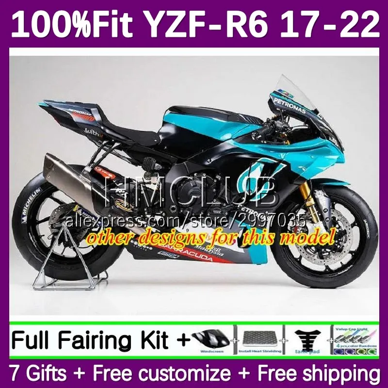 Fairing For YAMAHA YZF-R6 YZF R6 R 6 132No.109 YZFR6 17 18 19 20 21 22 2017 2018 2019 2020 2021 2022 Injection Body PATA Blue