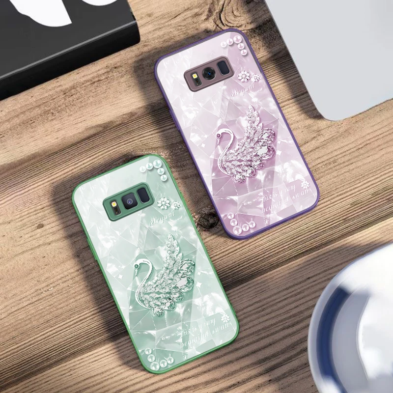 

A twinkling little pearl For Samsung S25 S25 Edge S25Ultra S8 9 S10 20 U ltra S21 Pro 22 Plus S23 FE S24 Ultra Glass Phone Case