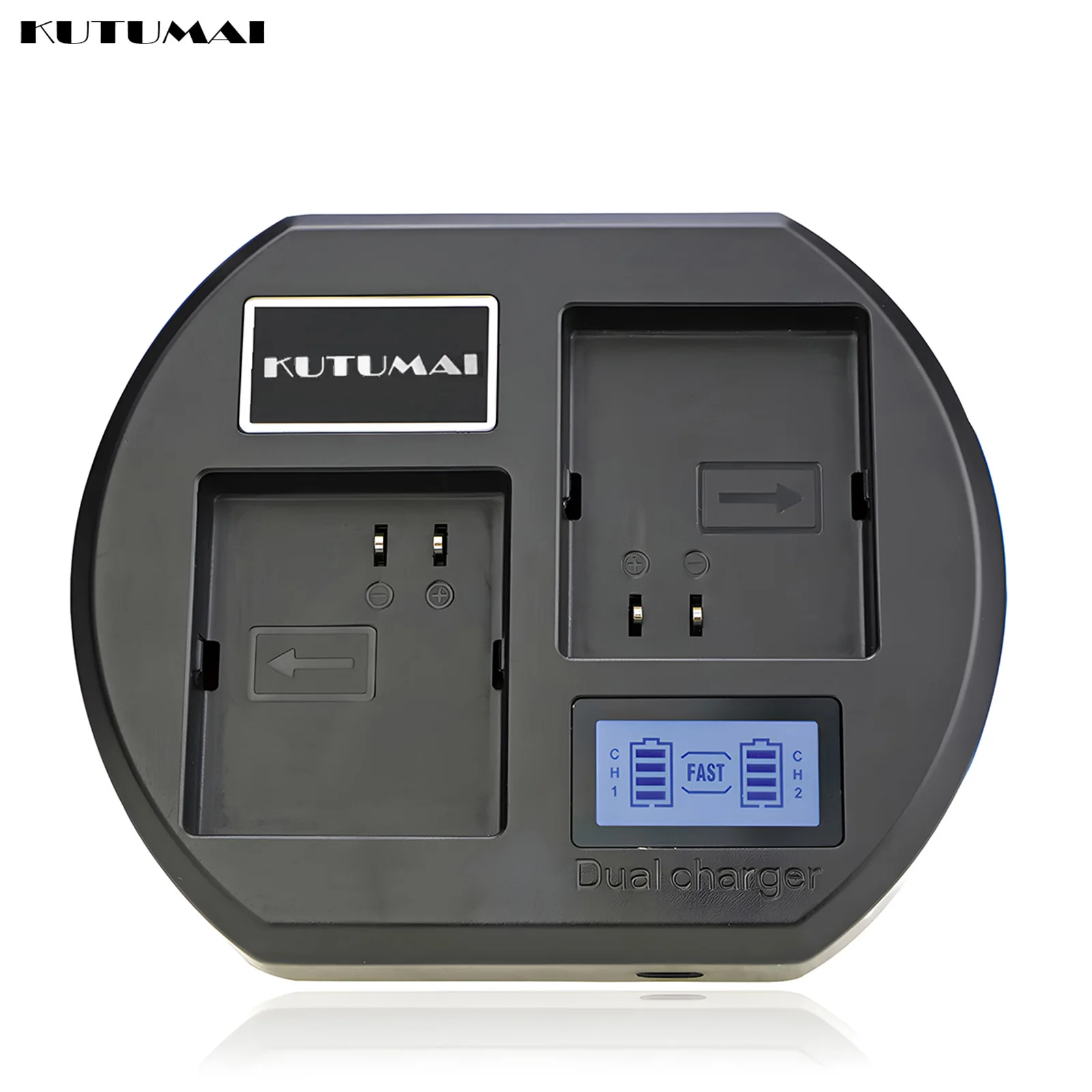 

Camera Battery Charger 2 Slots with LED Light Display USB Cable For 7.2V-7.4V Li-ion Battery Fast Charger (Battery not Included)