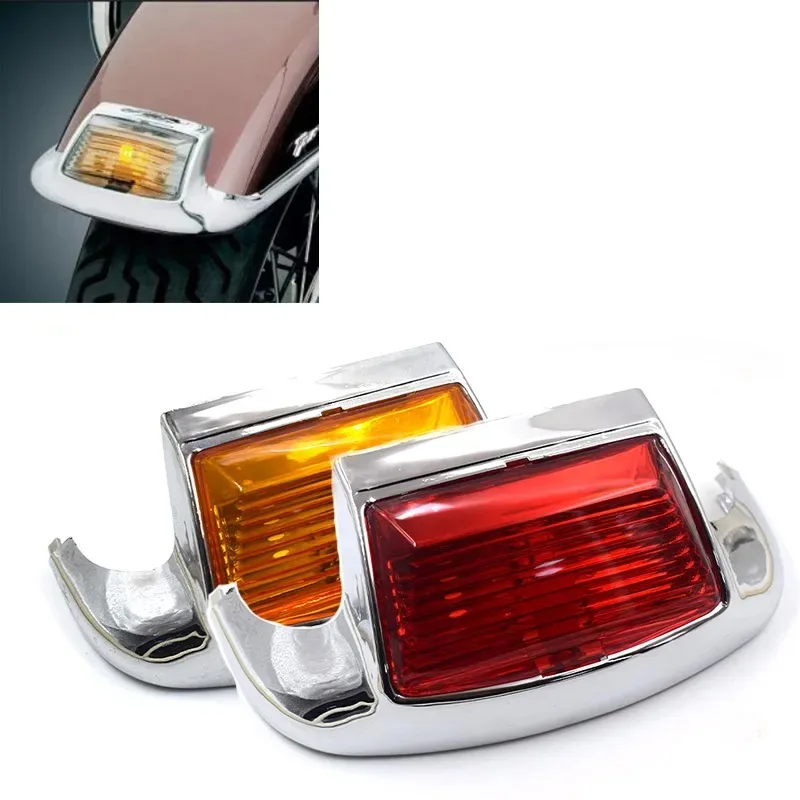 

LED Fender Tip Light Front Leading Edge Rear Tailing Edge Driving Brake Light For Harley FLSTC FLHT FLHTCU FLHR 2009-2014