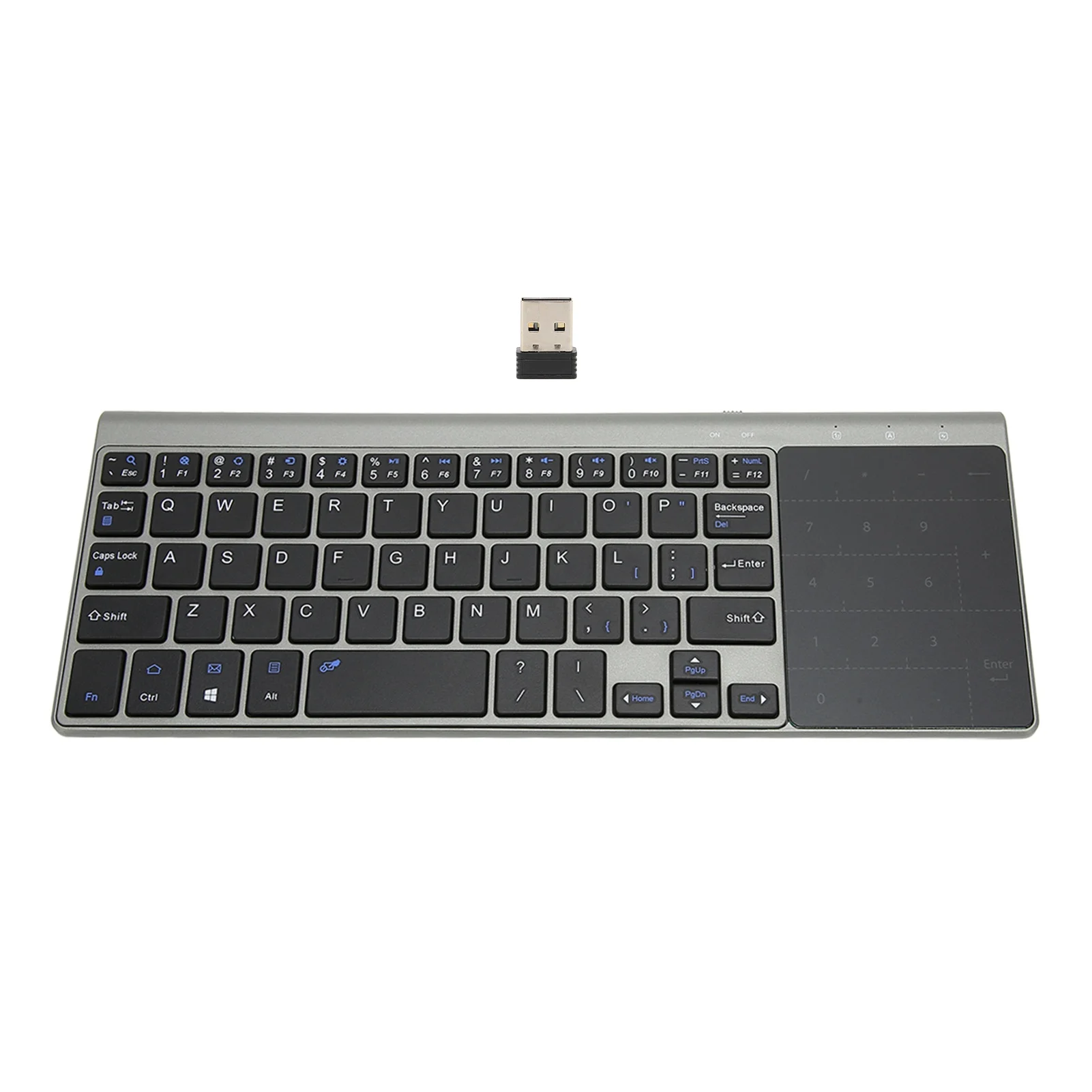 2.4G Wireless Keyboard Touchpad 2 in 1 Portable Wireless Keyboard with Sensitive Touchpad for IOS for Windows for Android