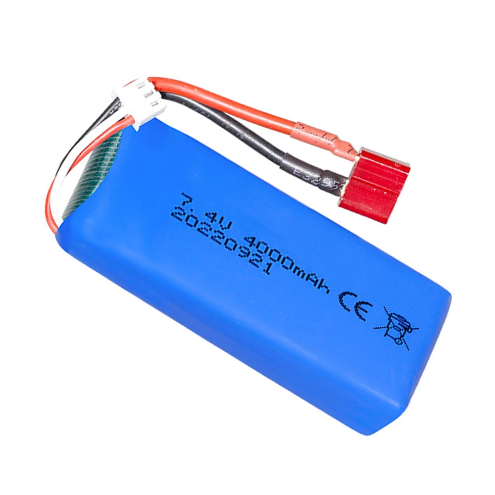 7.4V 4000mAh Lipo battery FOR Wltoys 144001 144010 124017 124019 12428 12423 7.4V Upgraded battery T PLUG for RC cars boat parts