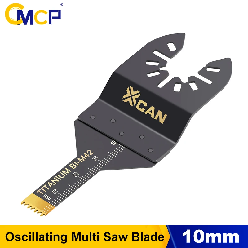 CMCP 10mm Titan Oszillierende Sägeblätter Bi-Metall Multitool-Klingen zum Schneiden von Metall, Holz, Nägeln und Schrauben