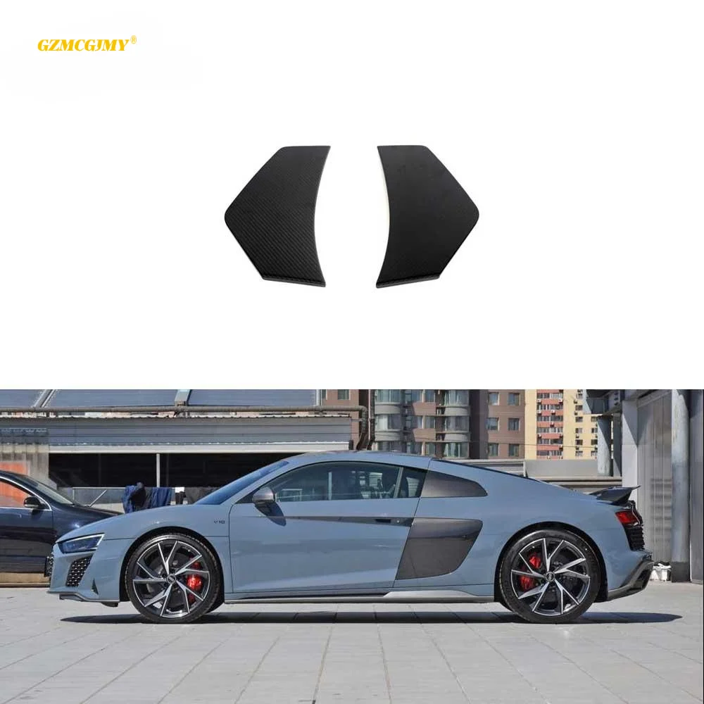 

Prepreg Dry Carbon Fiber R8 Rear Bumper Fins Splitter Canards For Audi R8 V10 2023