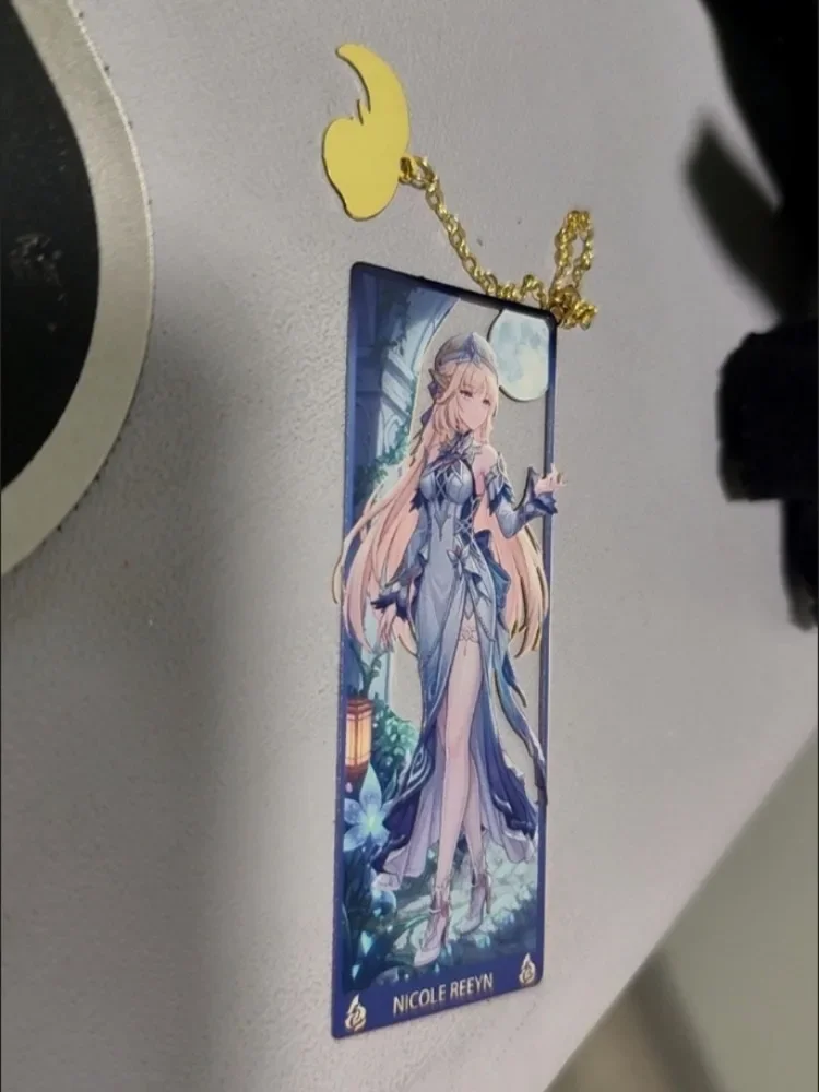Genshin Impact Nicole Reeyn Alice Zibai Jahoda Columblna Hollow Bookmark China Style Tassel Bookmark for Book Cosplay Badge Prop