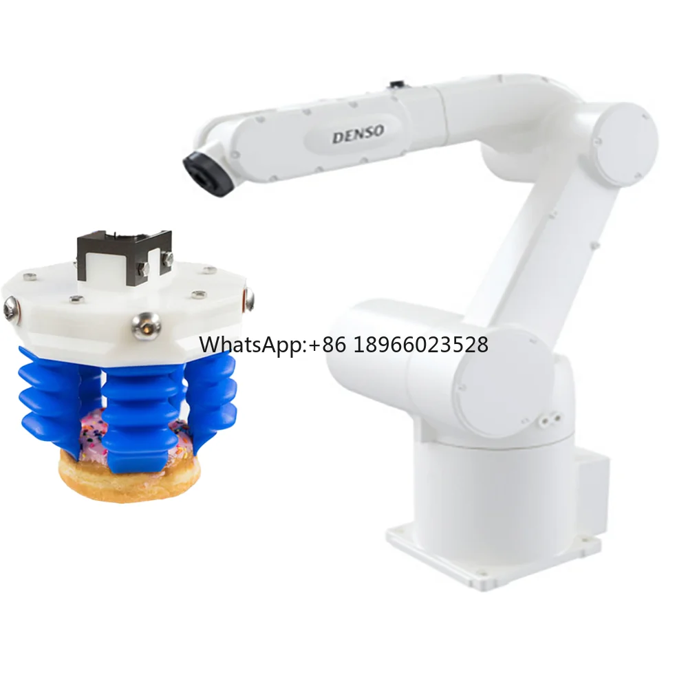 6-Axis Articulated COBOT Robots Denso Brand With Soft Robot Gripper For Small Parts Moving In Automatic CNC Car Process Line