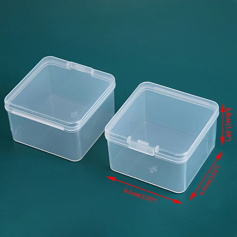 Plastic Square Box Semi-transparent Product Packaging Box Mini U Disk Box Covered Plastic Box Flip Cover One-piece Storage Box