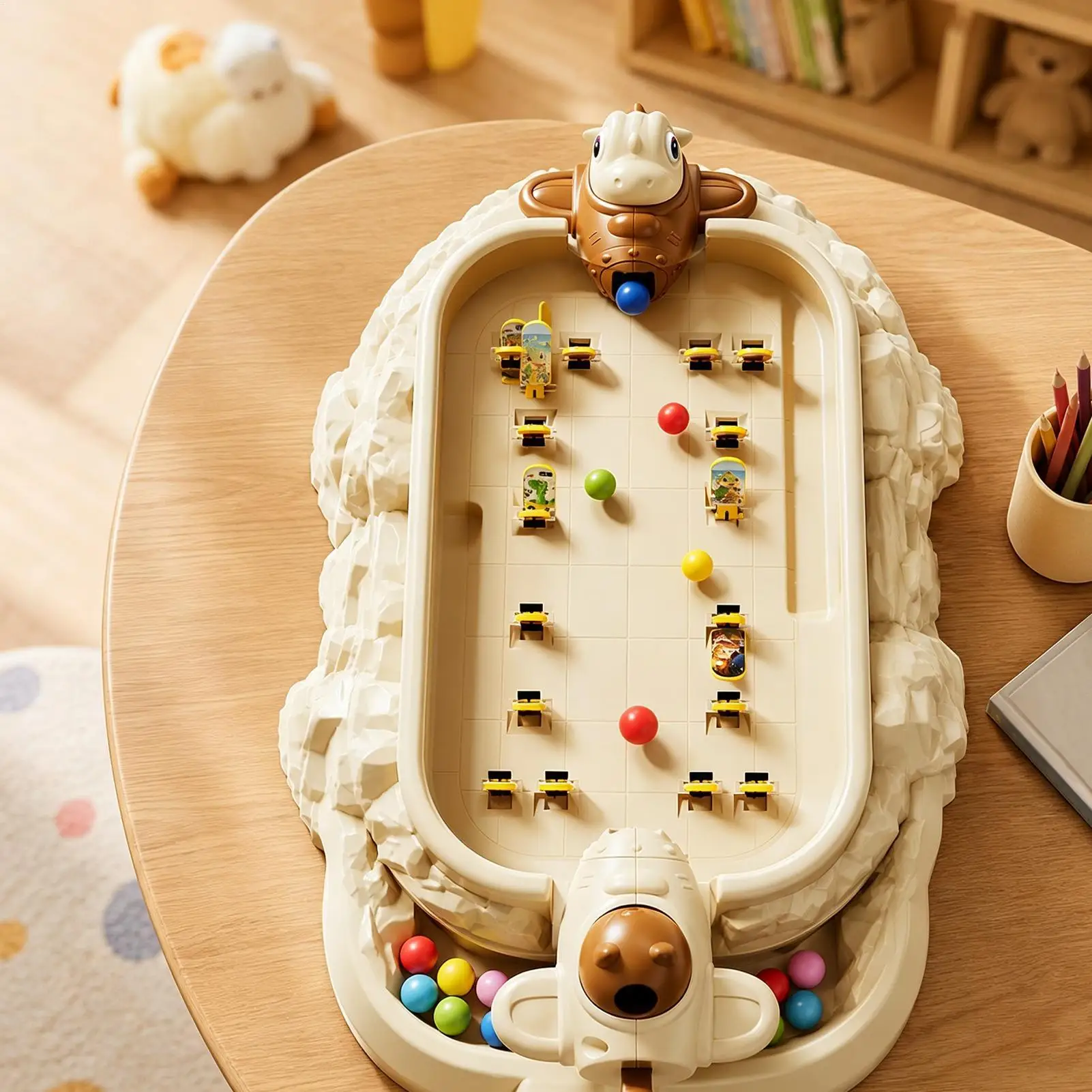 Tabletop Pinball Game Educational Interactive Desktop Toy Miniature Pinball Machines For Adults Children Boys Girls Birthday