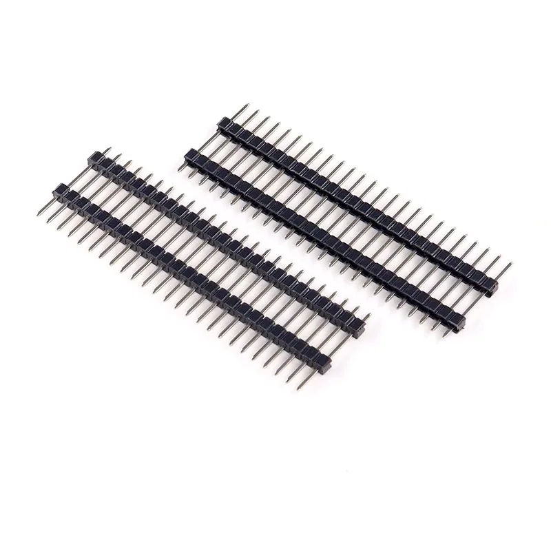 

1000pcs 2.54MM Spacing Single/Double Row Double Plastic Straight Male Pin Total Length 21mm 2*3/4/5/6/8/15/20/40P Copper Pin