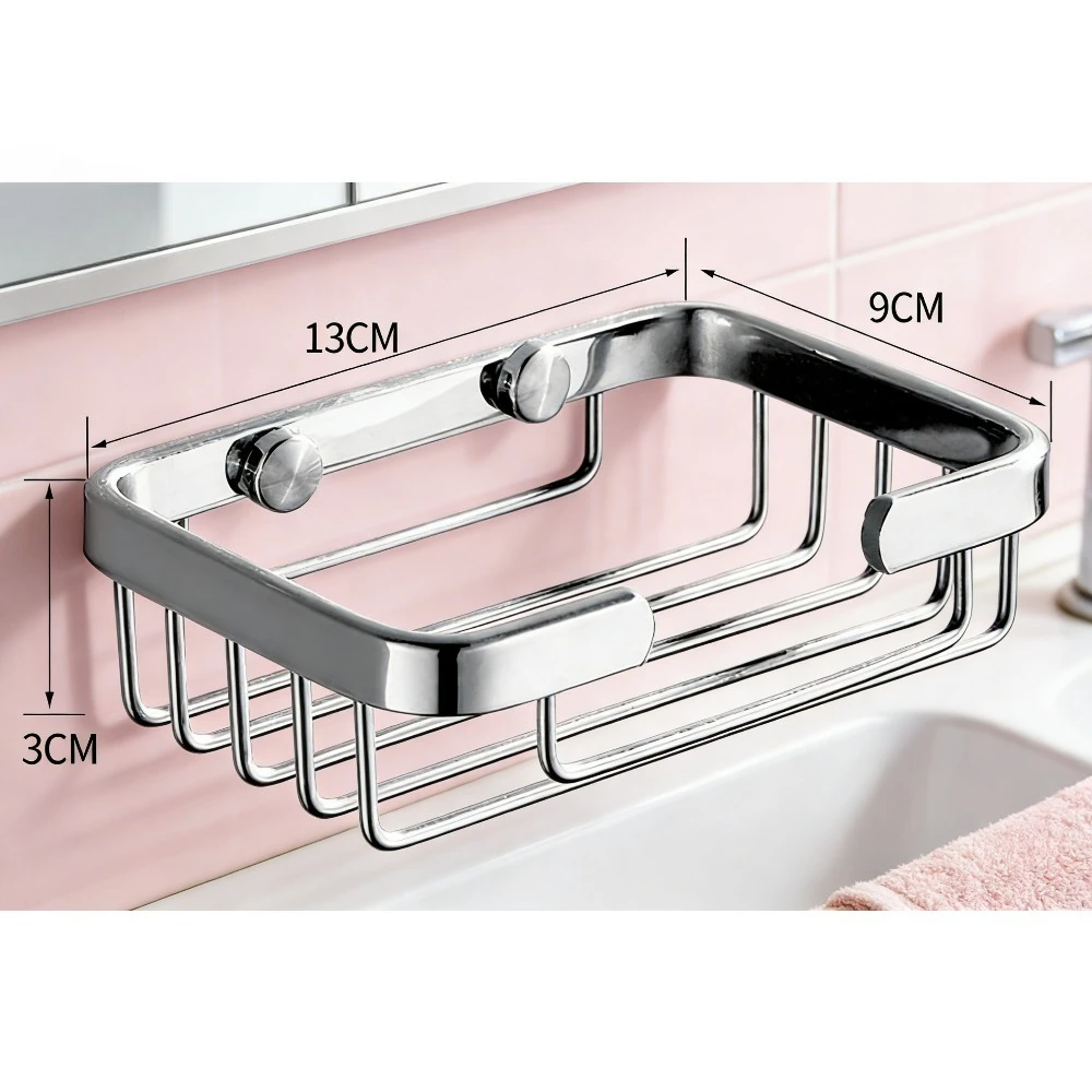 

Настенная мыльница из нержавеющей стали с дренажем и защитой от ржавчины, для ванной и кухни, подставка для хранения моющих средств