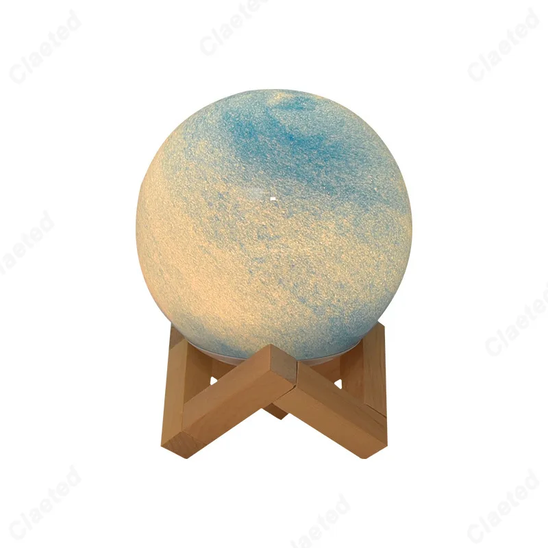 Creative และ Minimalist LED Glass Planet Night Light ห้องนอนบรรยากาศการนอนหลับโคมไฟข้างเตียงโคมไฟ