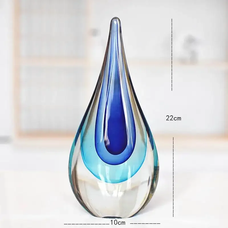 Glass New House Decoration Artwork Office Living Room Entrance Glaze Water Drops  Gift