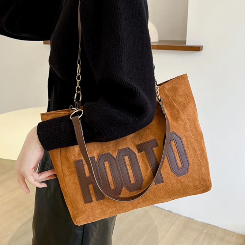 Large Capacity Totes Women Canvas Handbags Simple Letters Travel Hobos Commute Bag Ladies Shoulder Messenger Bag Casual Big Bag