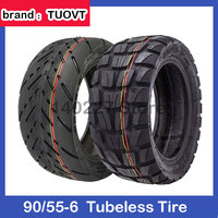 TUOVT 90/55-6 Tubeless Tire for Electric Scooter 10 Inch 10X3.0 80/60-6 Widened Wear-Resistant Anti-Skid Vacuum Tyre