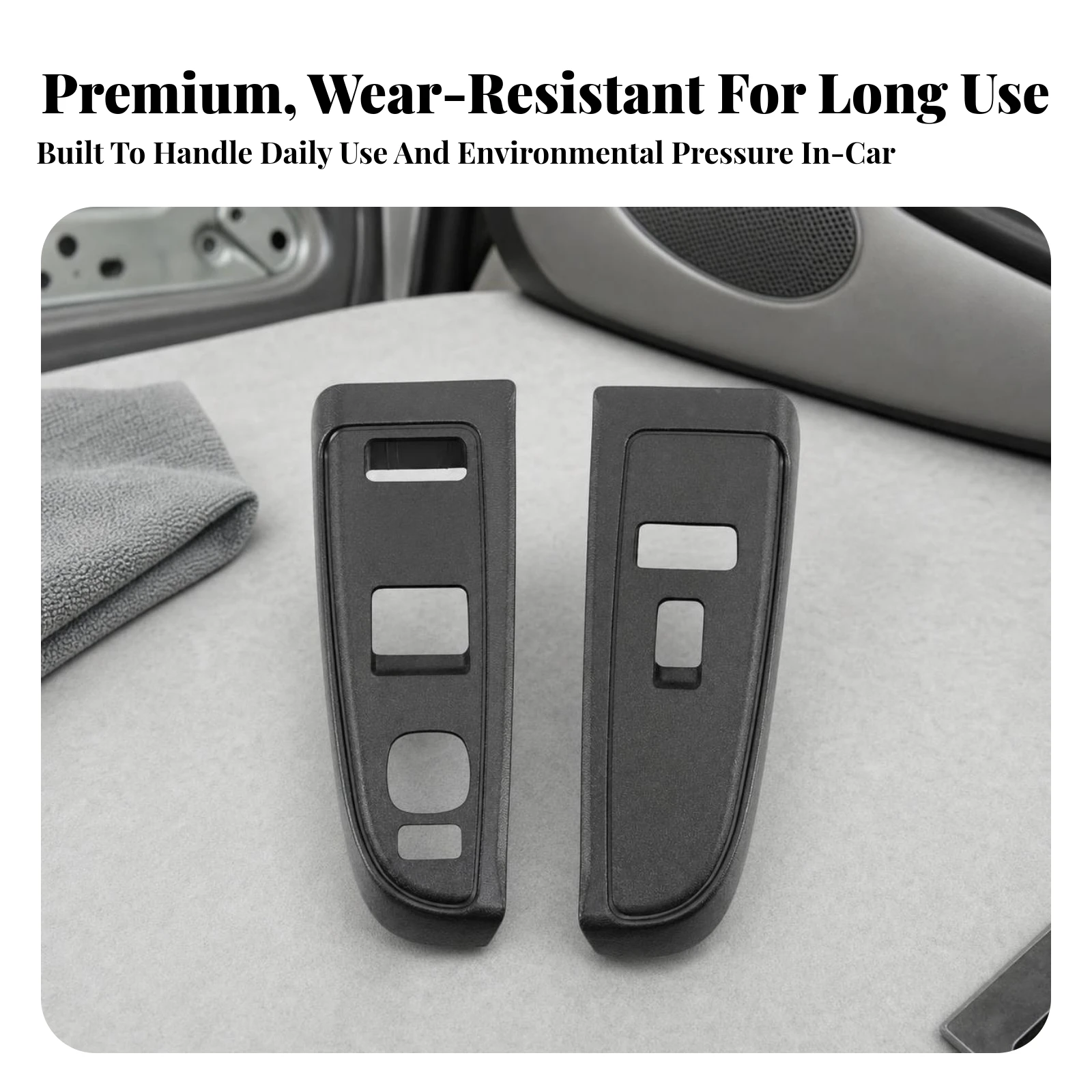 Window Switch Panel Front Power Window Switch Cover Bezel Water-Resistant Long-Lasting for Car Owners
