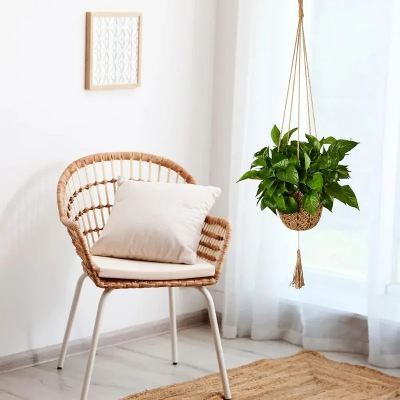High Quality Plant Hanger Hanging Plant Handmade Macrame Flower Pot Wall Decor Courtyard Garden Hanging Planter Hanging Basket