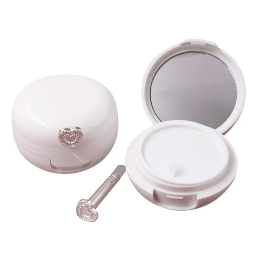 Makeup Tool 20g Lip Film Bottle with Brush Portable Lip Film Box with Mirror White Mask Packaging Container