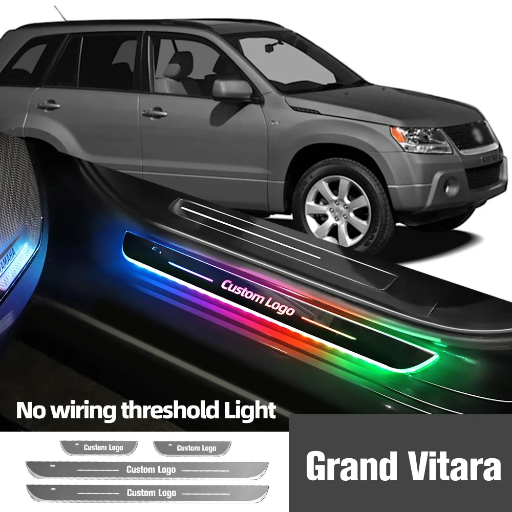 

For Suzuki Grand Vitara 2 3 4 1998-2023 Car Door Sill Light Customized Logo LED Welcome Threshold Pedal Lamp Accessories