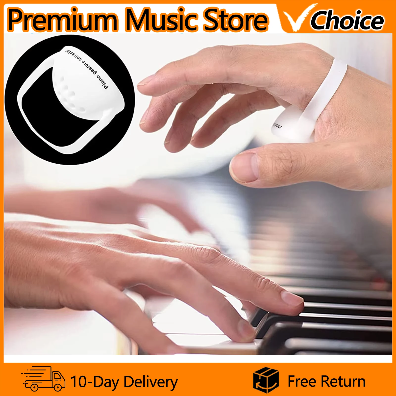 IRIN Piano Hand Corrector Silicone Piano Hand Orthotic Device Piano Hand Gesture Corrector for Piano Beginners Wearable TS-01