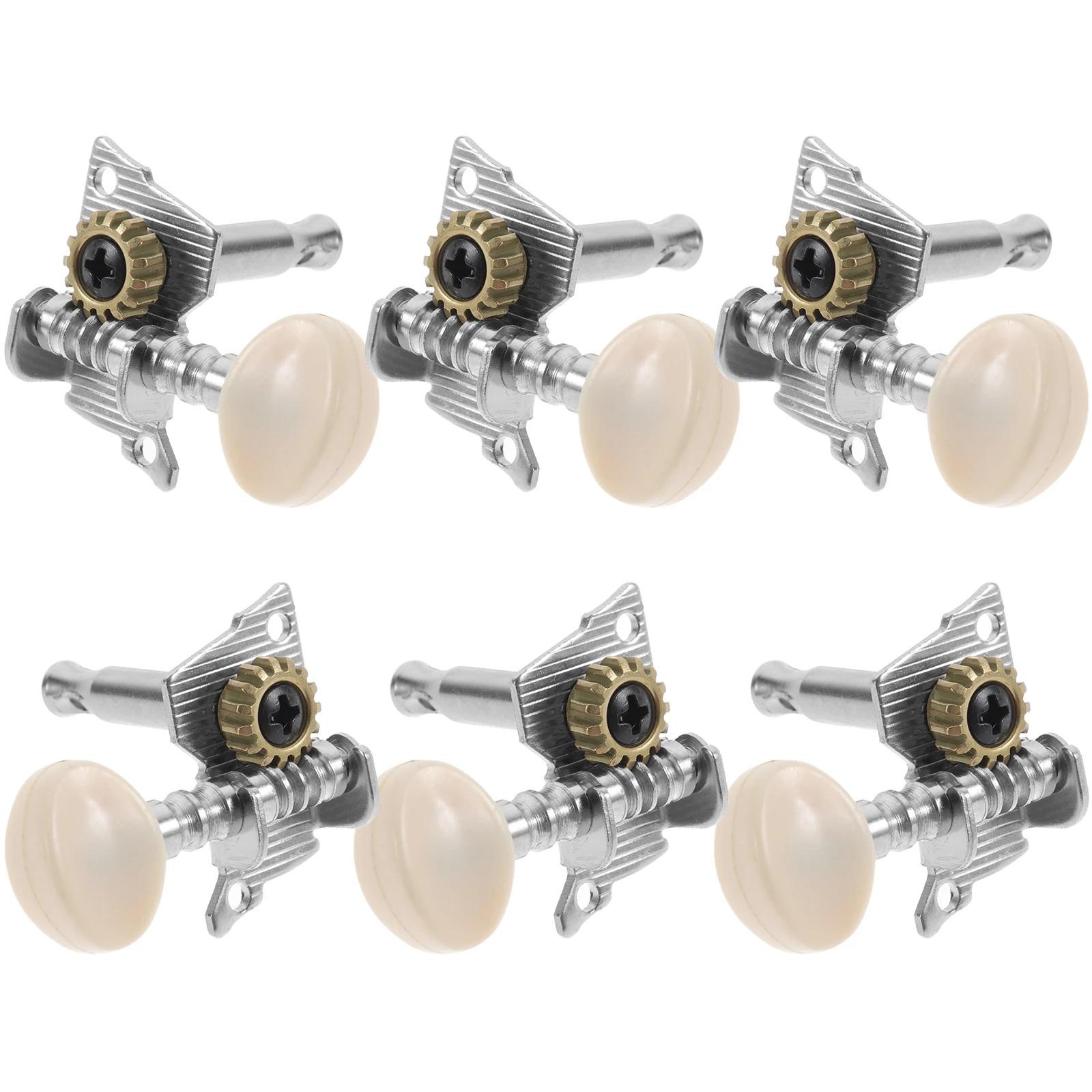 

6 Pcs Guitar Tuners Metal Pegs Guitars Tools Parts Accessories Head Left Each Practical Durable