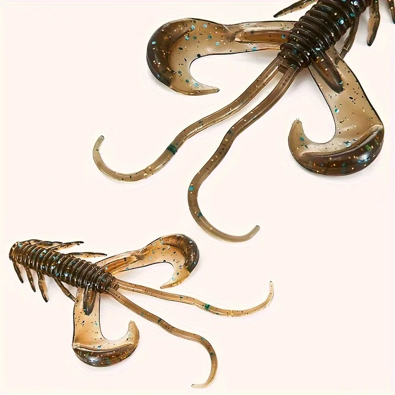 10 Stück 10 cm/3,7 cm große, simulierte Garnelen-Angelköder aus Silikon, schwimmender Wobbler-Angelköder aus weichem TPE-Material, Angelzubehör – Detail 11