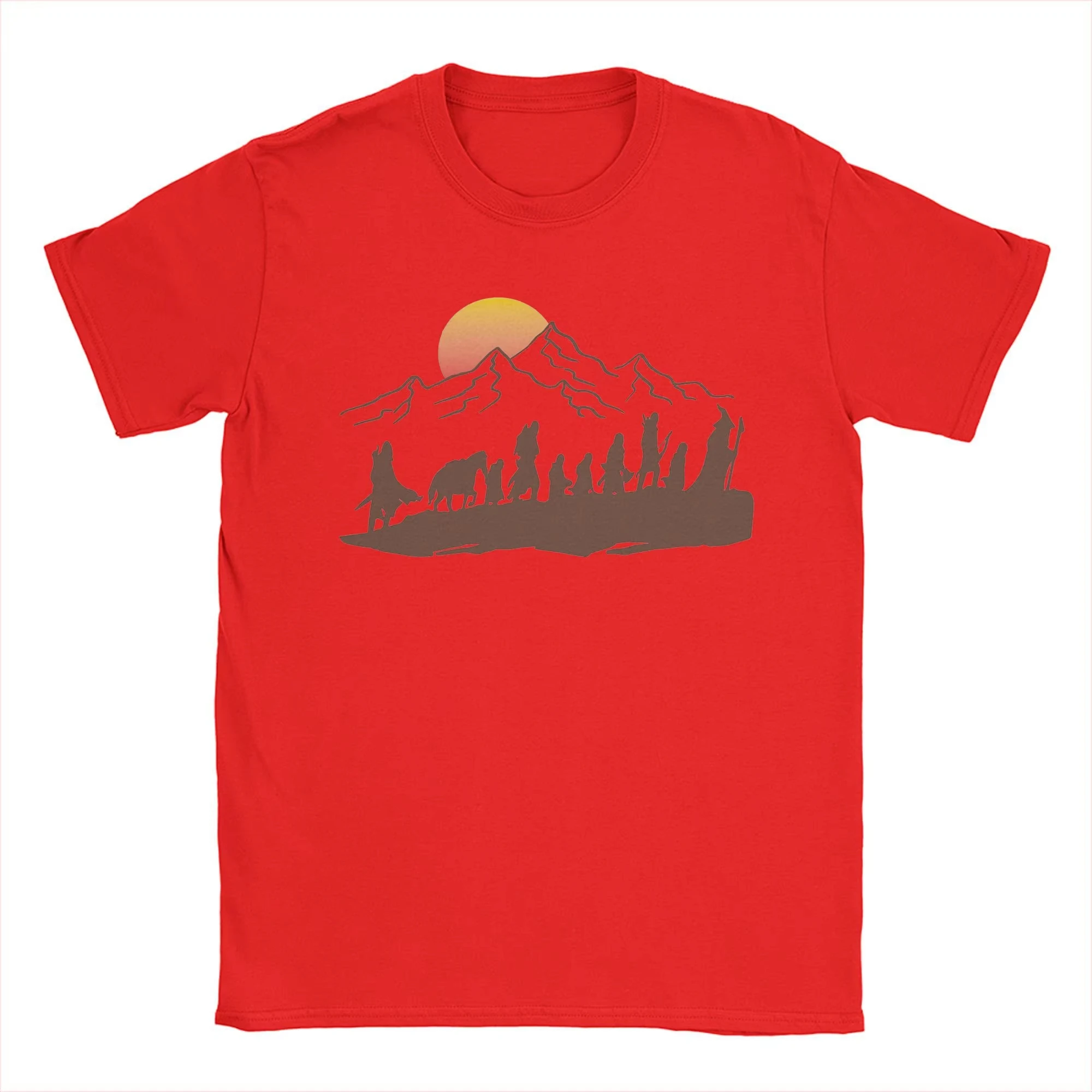 The Fellowship L-Lords Of The R-Rings T Shirts Pure Funny T-Shirts Round Neck Tee Shirt Short Sleeve Clothes Summer