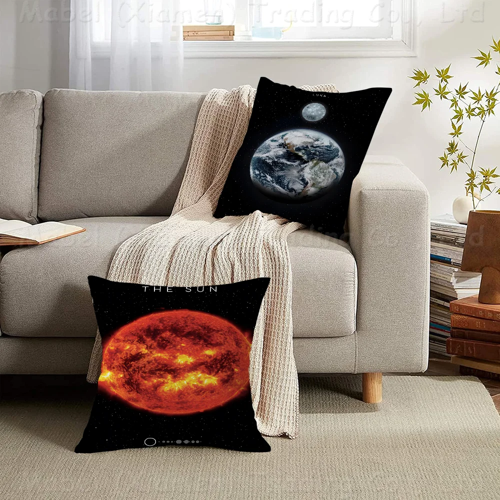 

Planets And Universe Retro Space Mar Venus Moon Pillow Gifts Home Office Furnishings Bedroom Sofa Car Cushion Cover Case 45x45cm