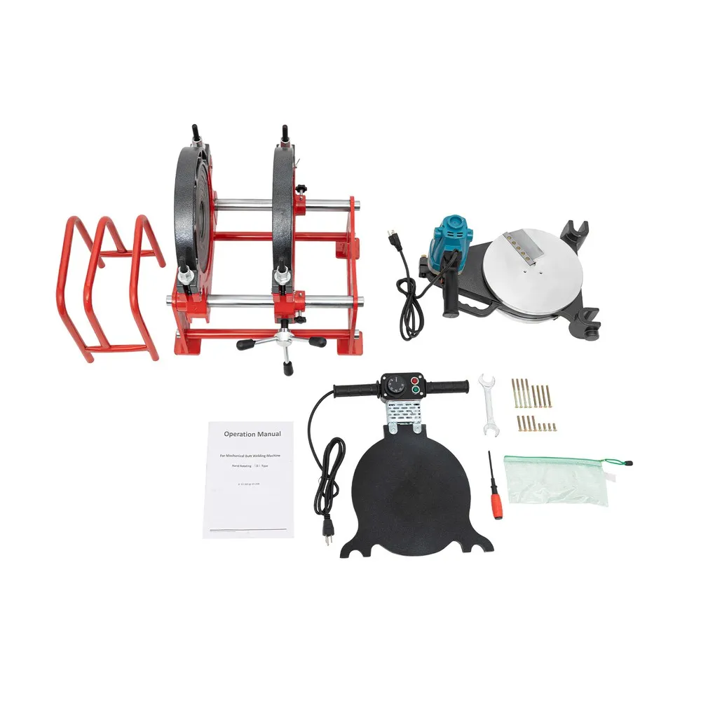 الأنابيب الانصهار لحام 2 المشابك دليل HDPE PP PE الأنابيب آلة لحام بعقب 90-250 مللي متر