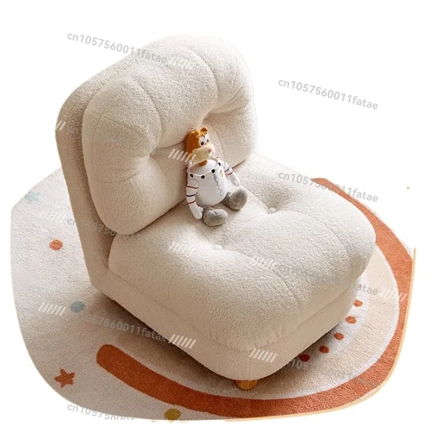 Modern Kids Teddy Velvet Sofa Chair，for Indoor Outdoor Soft Plastic Reading Seat Foam