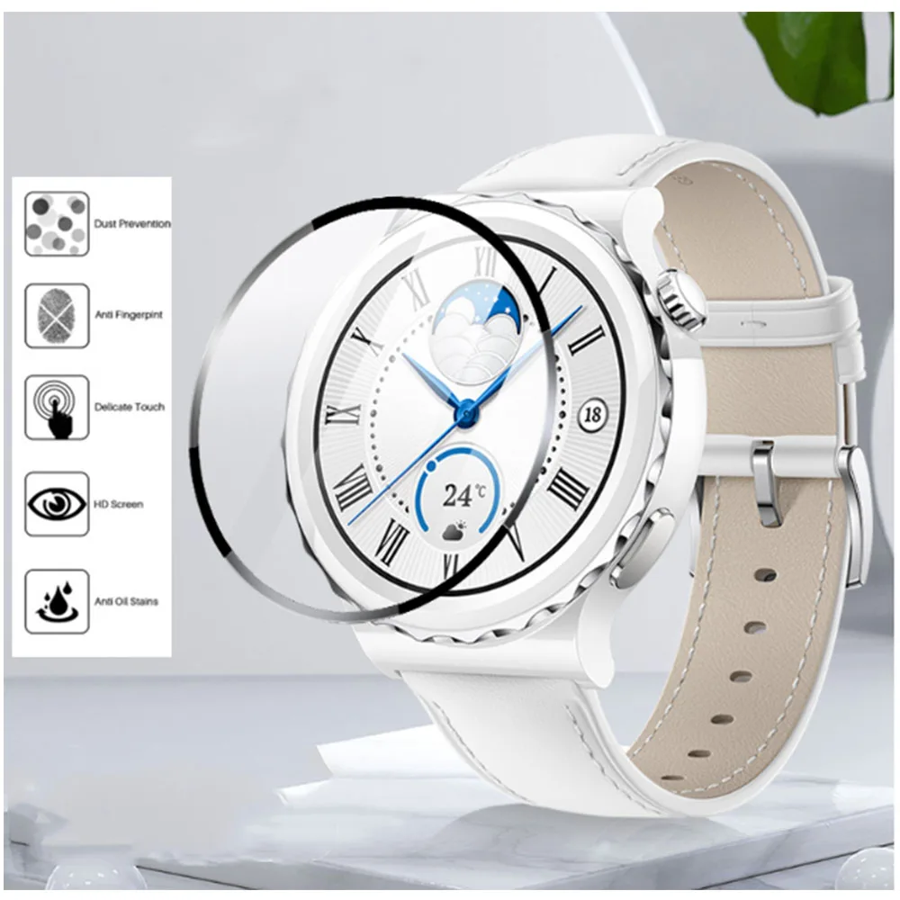 Защитная пленка для экрана, полное покрытие для Huawei Watch GT3 Pro 43 мм, 46 мм, защитная пленка для умных часов, 3D композитные аксессуары для часов