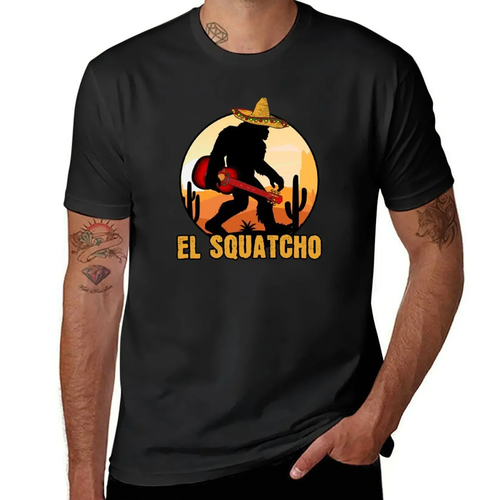 

El Squatcho Mexican Sasquatch Bigfoot T-Shirt oversized graphic tee quick-drying vintage vintage t shirts shirts men graphic