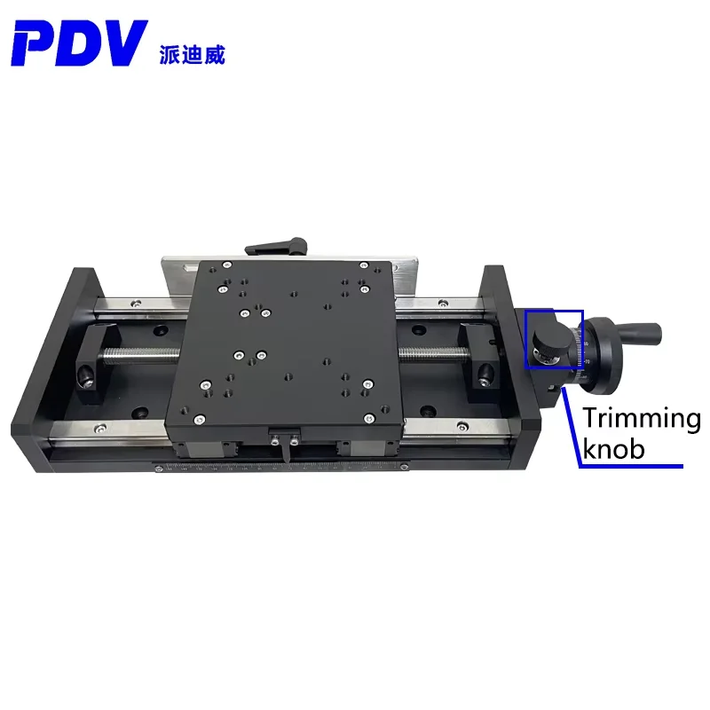 Manual platform displacement table with fine adjustment, coarse adjustment function with scale stroke 150, 200mm PT-SD180