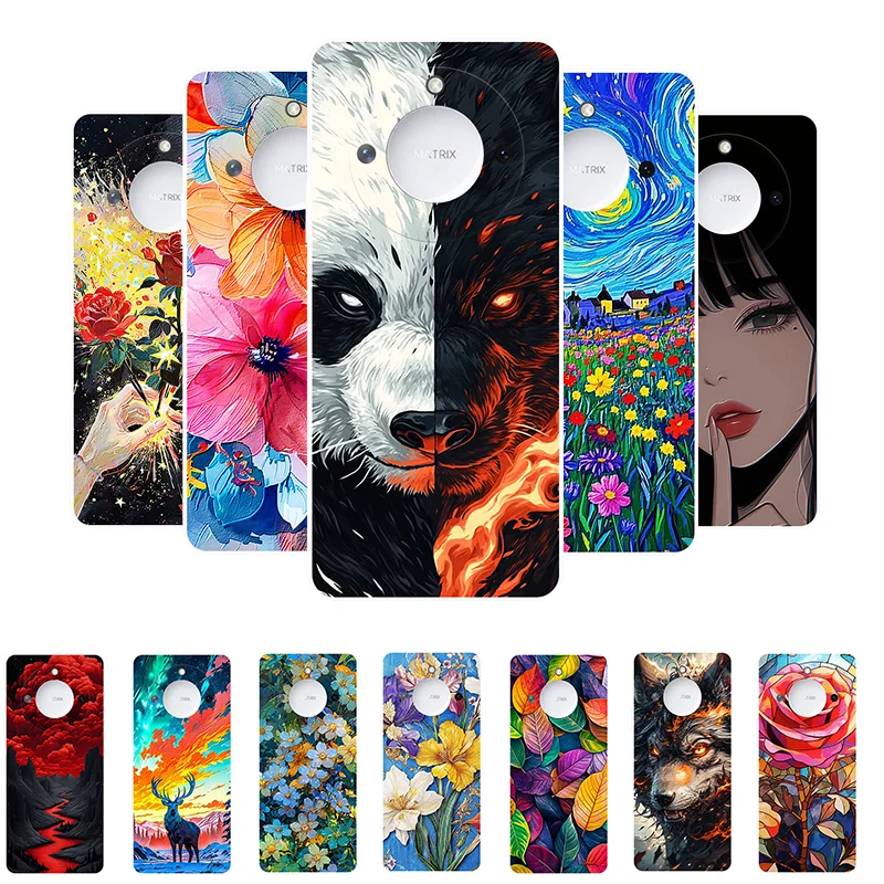 For Honor X9C Smart 5G Phone Case Fashion Soft TPU Silicone Painting Back Cover for Honor BRC-NX1 HonorX9C Smart Funda Coque