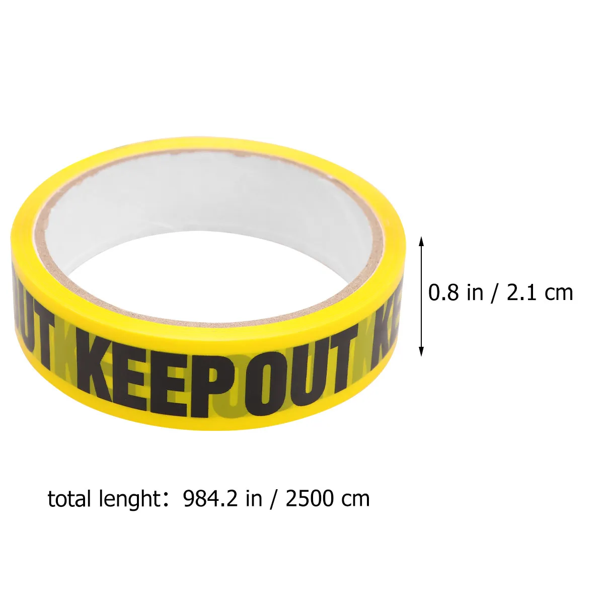 2Pcs Warning Safety Tape Bright Yellow Strong Adhesion for Construction Site Warehouse School Self Adhesive Barrier Tape Roll