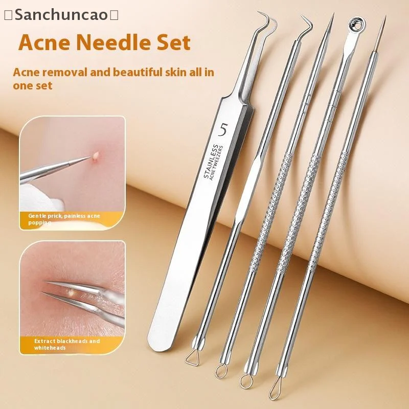soiSan Parque5/7/8 stuks Ultrafijne celpuistjes Mee-eter Clip Pincet Schoonheid Gezicht Gezondheid Salon Speciale mee-eter verwijderaar Acne Naald