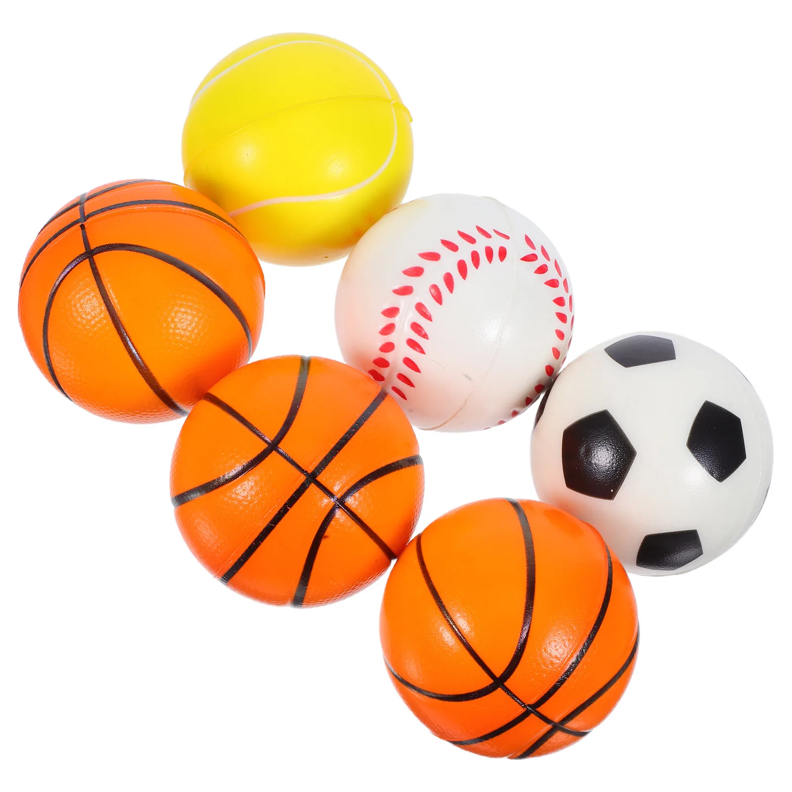 6 stuks elastische handballen zachte kick voor kinderen outdoor leuke games springballen veilige mini-design speelgoedballen